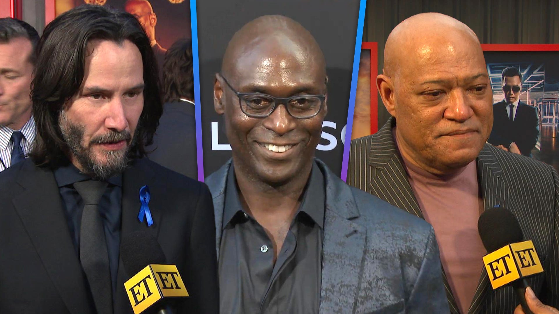 John Wick Chapter 4 Premiere Keanu Reeves and Laurence Fishburne Remember Lance Reddick